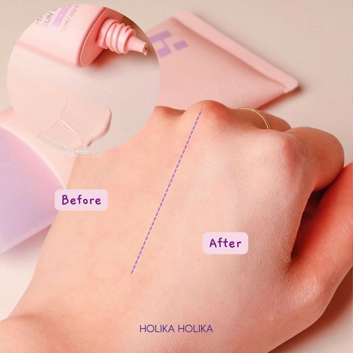 Kem chống nắng nâng tone Holika Makeup Suncream Matte Tone Up SPF50+ PA+++ 60ml