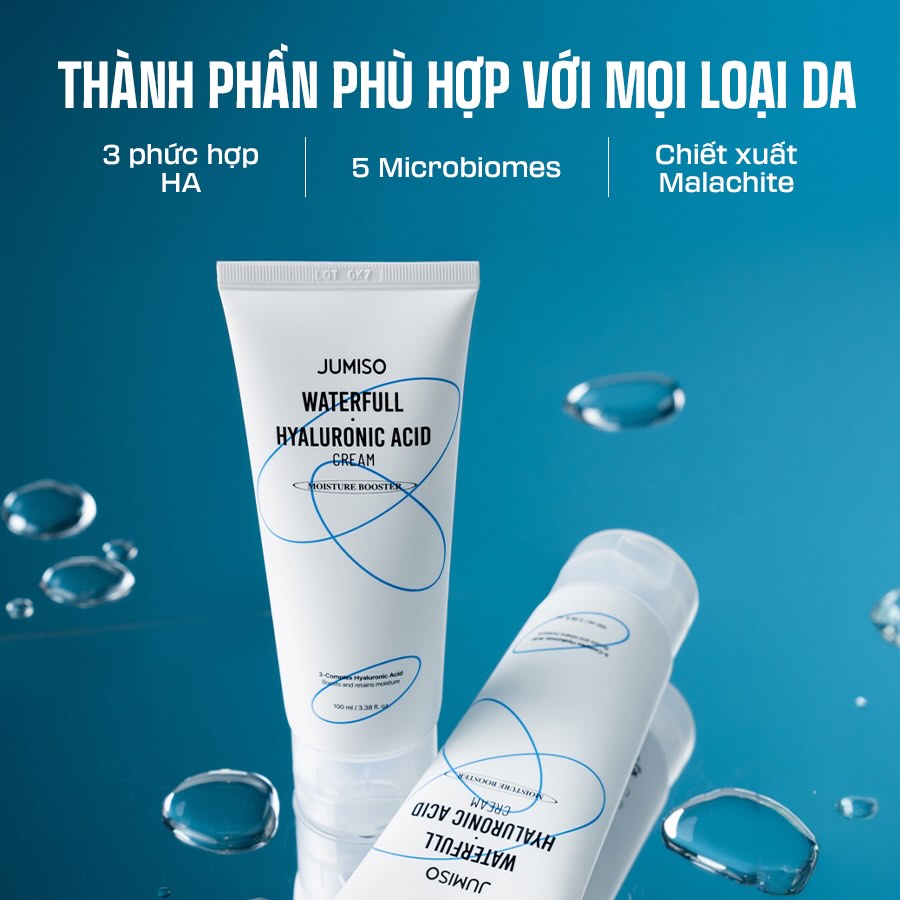Kem Dưỡng Ẩm JUMISO Waterfull Hyaluronic Acid Cream 100ml