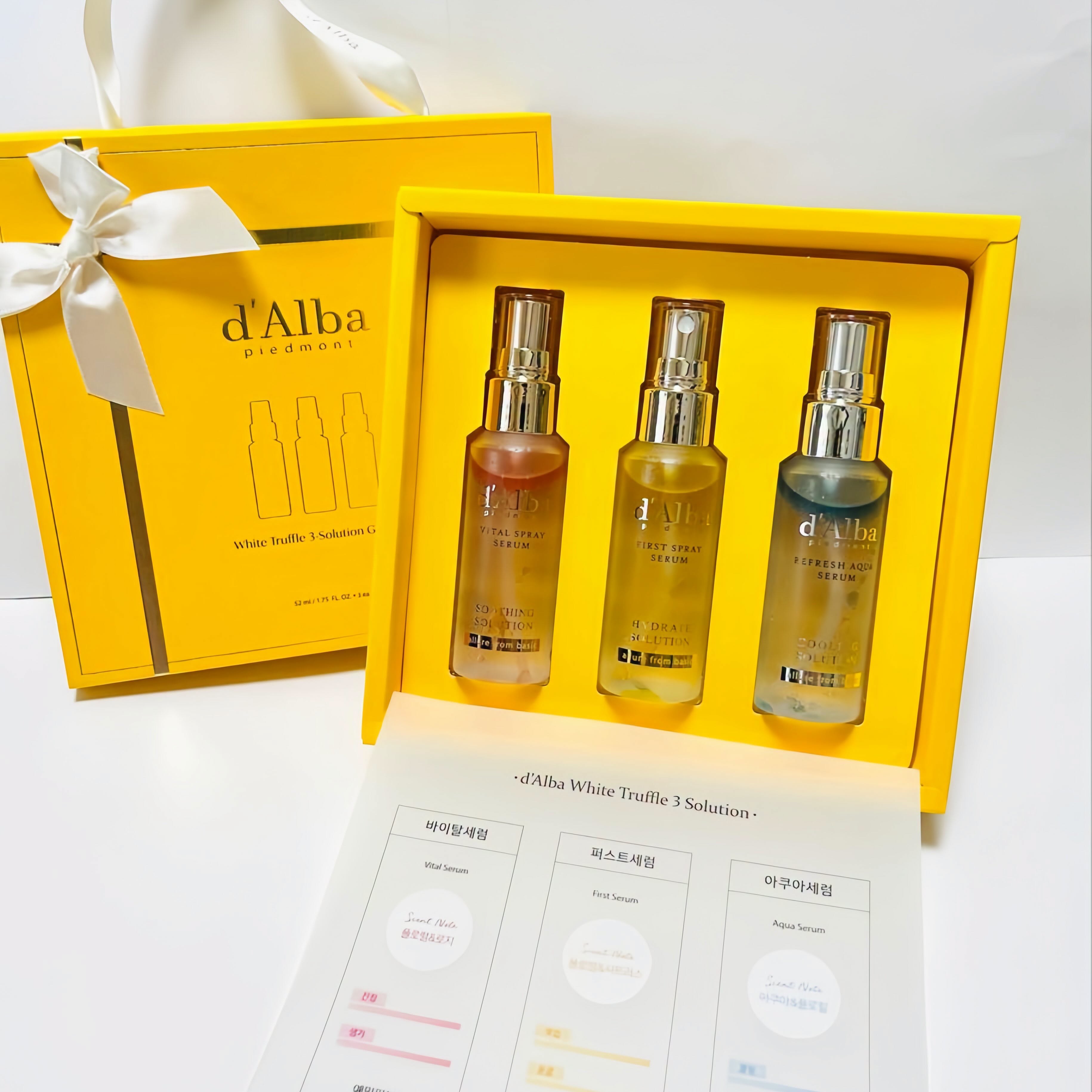 Set xịt dưỡng D'alba White Truffle 3-Solution Gift Box 52mlx3