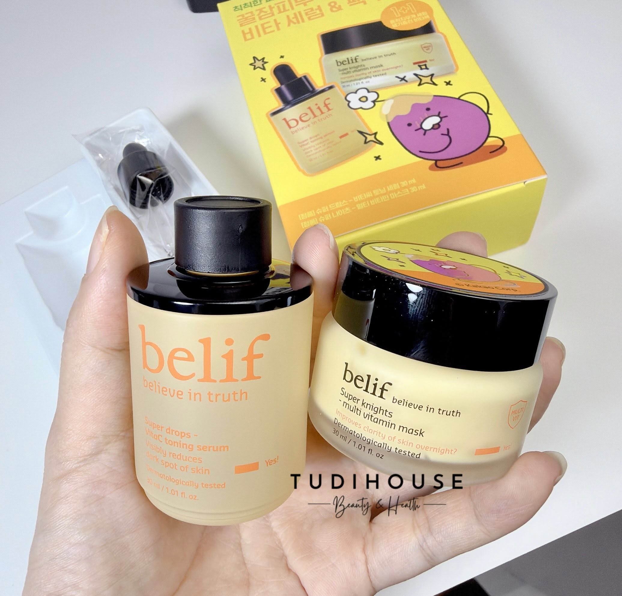 Set dưỡng da Belif Vita Serum Mask gồm serum 30ml + mask 30ml