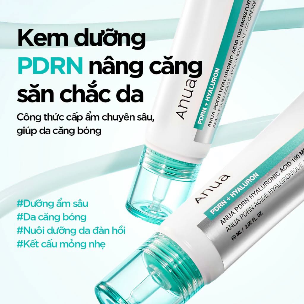 Kem Dưỡng Ẩm Anua PDRN Hyaluronic Acid 100 Moisturizing Cream 60ml