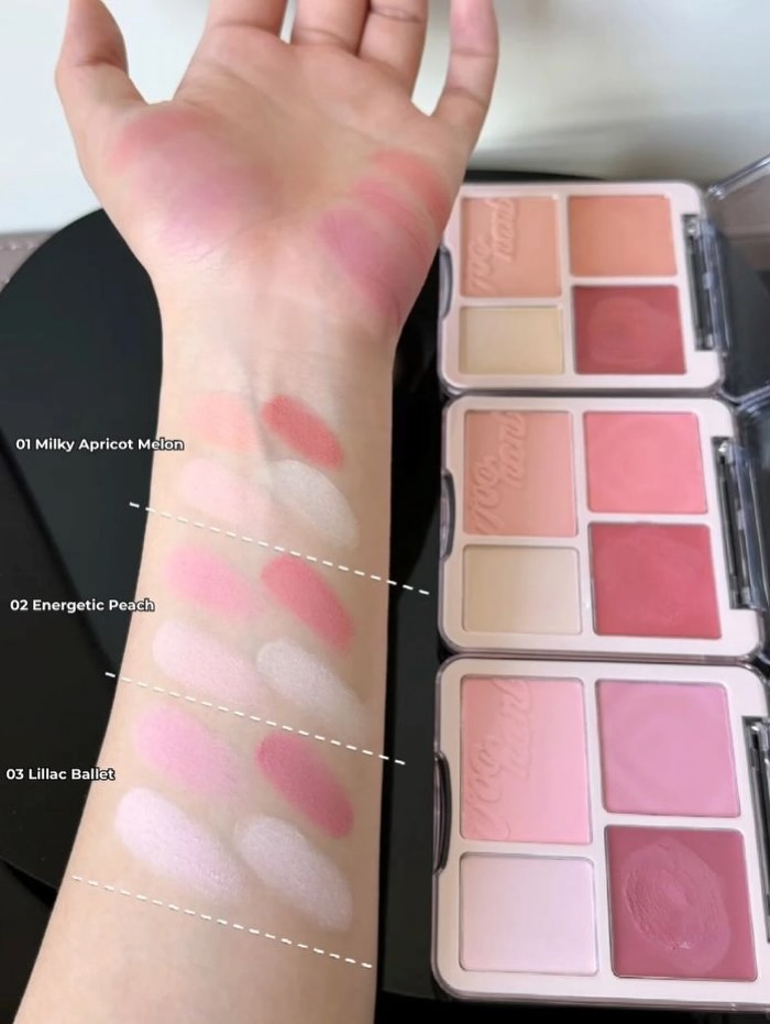 Phấn Má Hồng & Bắt Sáng Judydoll Blush & Highlight Palette - MÀU 02