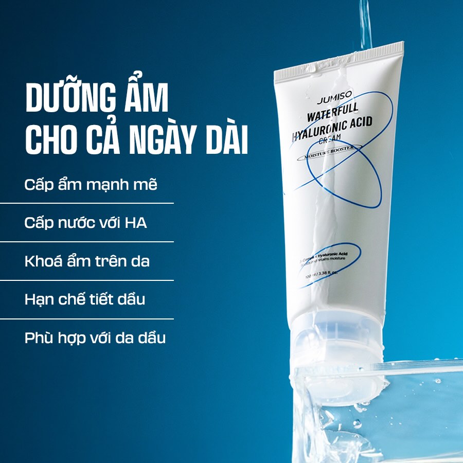 Kem Dưỡng Ẩm JUMISO Waterfull Hyaluronic Acid Cream 100ml