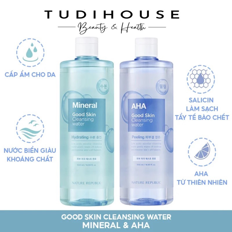 Nước Tẩy Trang Làm Sạch Sâu Nature Republic Good Skin Cleansing Water 500ml