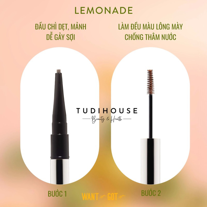 Chì kẻ chân mày 2 đầu Lemonade Want It Got It Dual Eyebrow