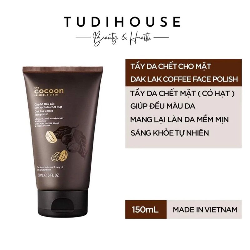 tẩy da chết cho mặt Cocoon Cà phê Đắk Lắk 150ml