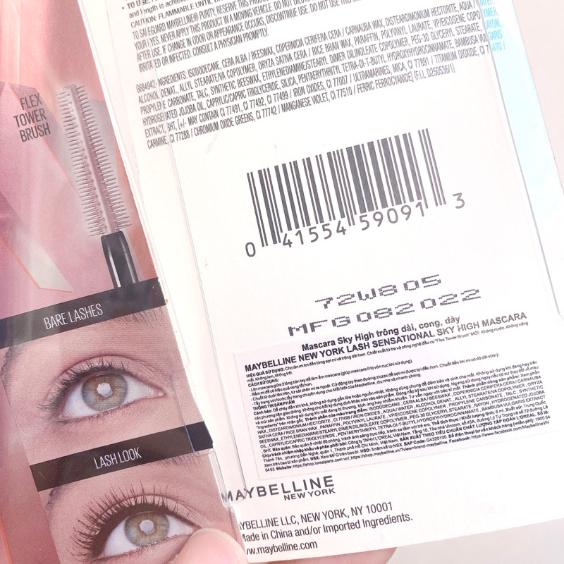 Mascara làm dài mi Maybelline Sky High Maybelline 6ml