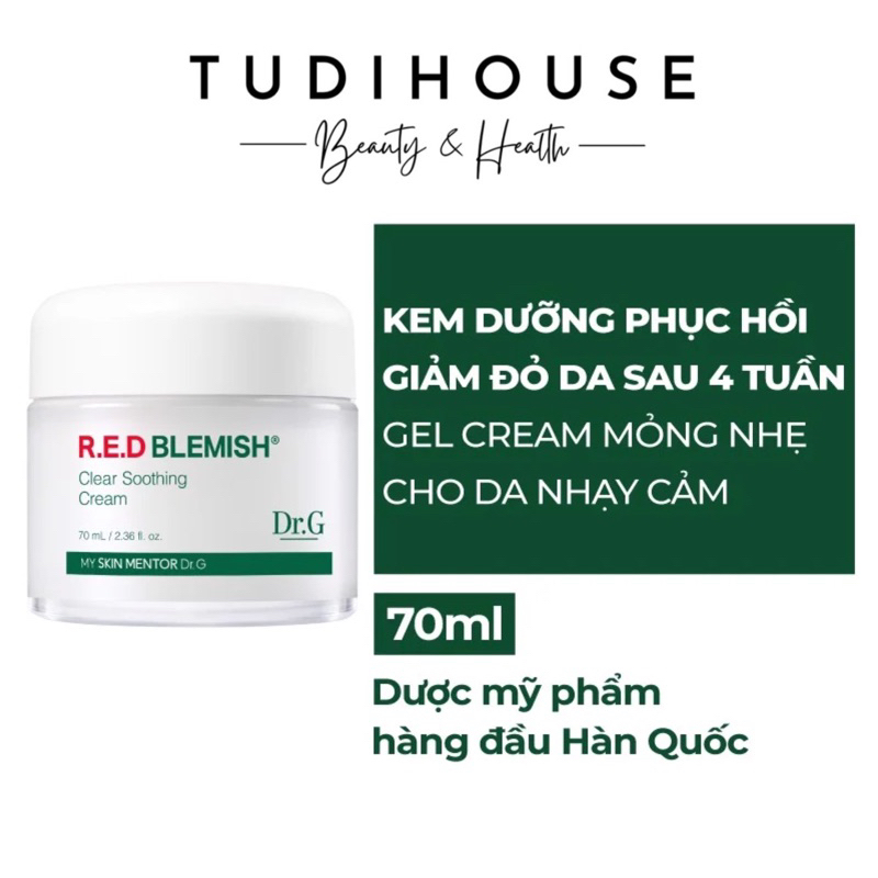 Kem dưỡng Dr.G R.E.D Blemish Clear Soothing Cream 70ml