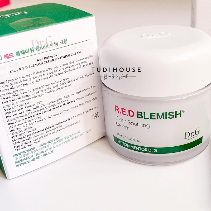 Kem dưỡng Dr.G R.E.D Blemish Clear Soothing Cream 70ml