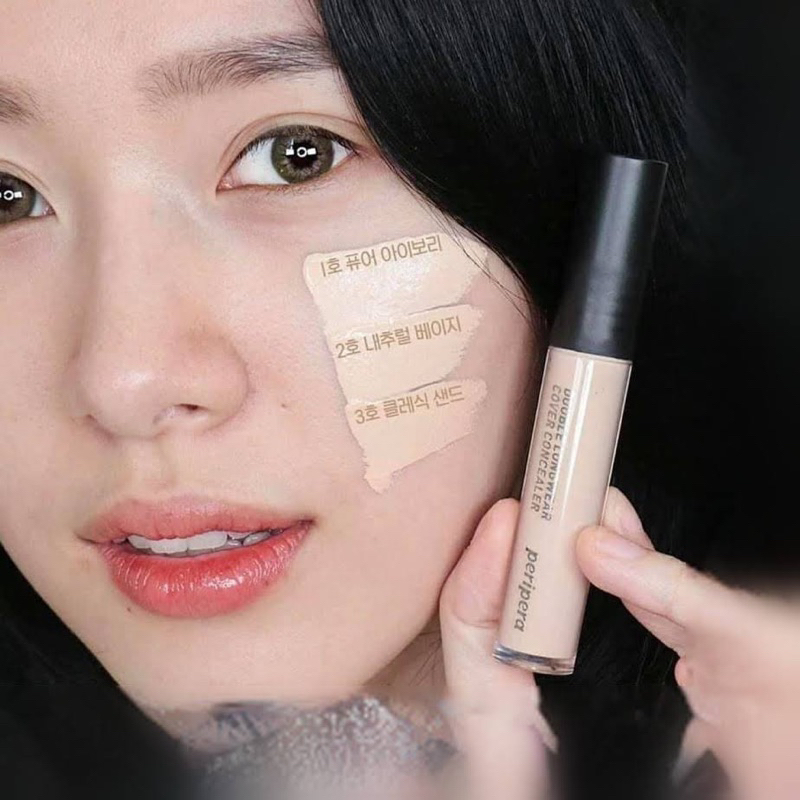 new 2024 - che khuyết điểm Peripera Doubl Longwear Cover Concealer 5.5g