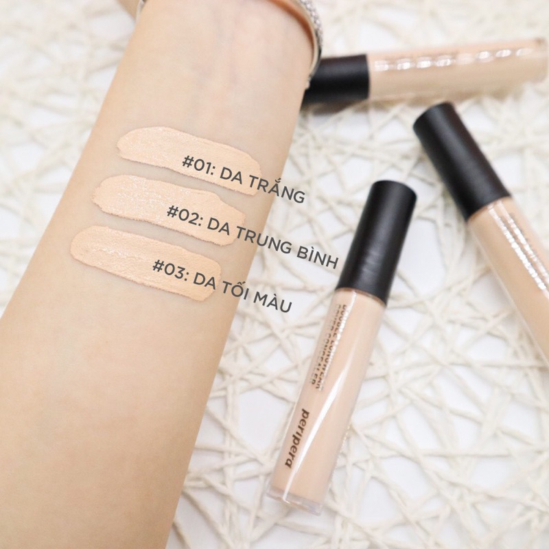 new 2024 - che khuyết điểm Peripera Doubl Longwear Cover Concealer 5.5g