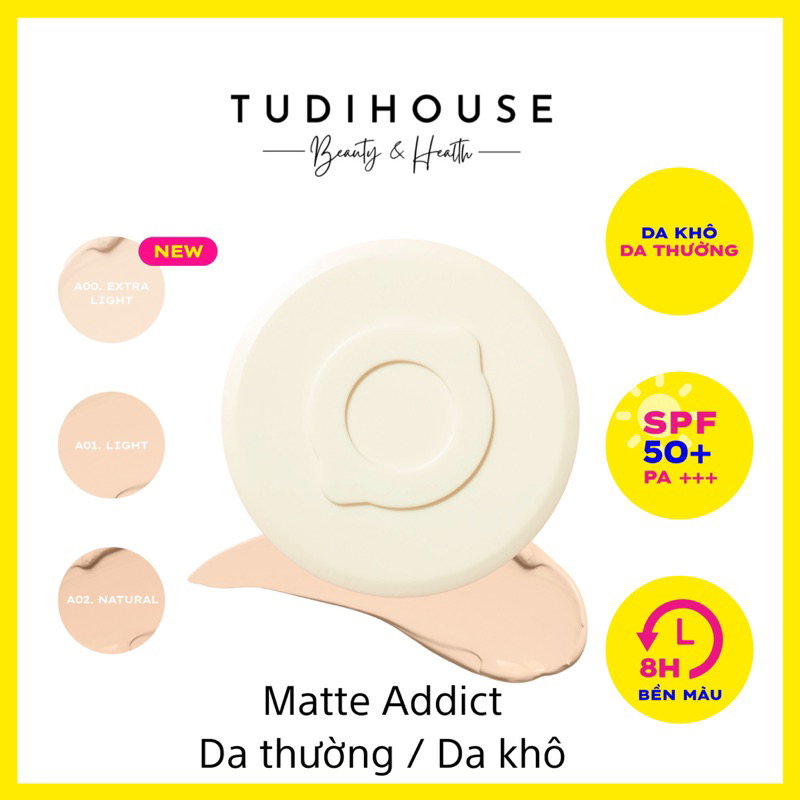 PHẤN NƯỚC DÀNH CHO DA KHÔ VÀ DA THƯỜNG LEMONADE MATTE ADDICT CUSHION