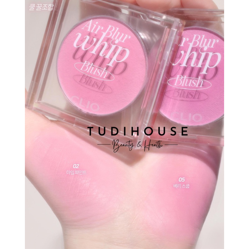 Má hồng thạch ( sự kết hợp giữa kem và phấn) Clio Air Blur Whip Blush