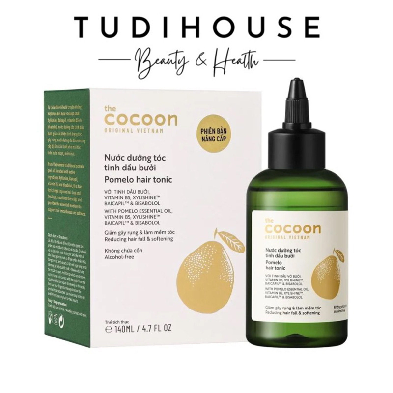 Nước Dưỡng Tóc Hỗ Trợ Giảm Gãy Rụng Và Làm Mềm Tóc Tinh Dầu Bưởi The Cocoon Pomelo Hair Tonic 140ml