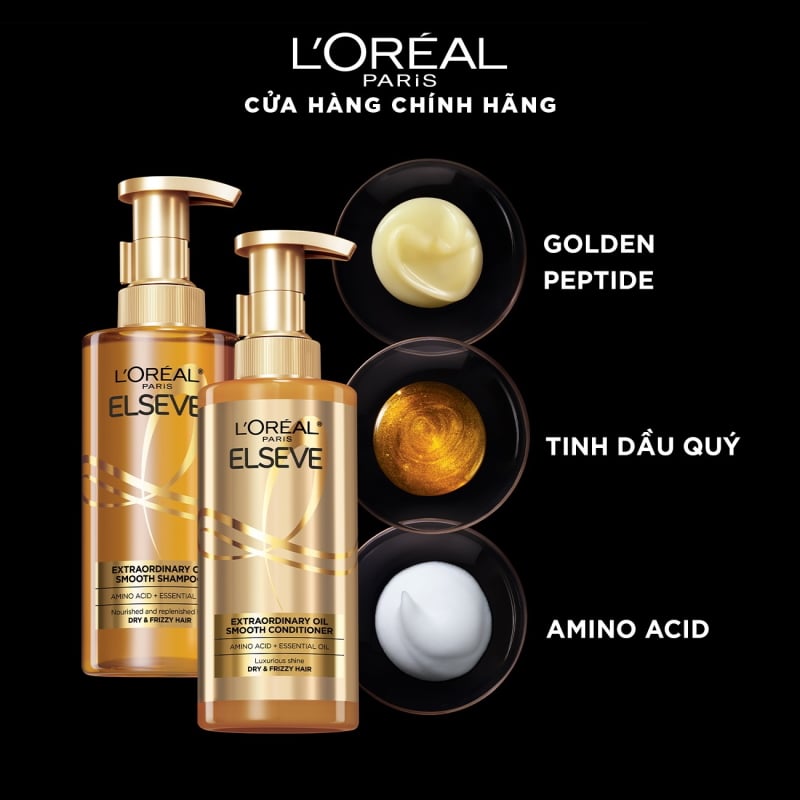 Dầu Gội  Dưỡng Tóc Suôn Mượt Cao Cấp L'oreal Extraordinary Oil Smooth 440ml