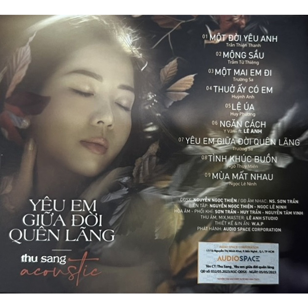ĐĨA CD THU SANG - YÊU EM GIỮA ĐỜI QUÊN LÃNG