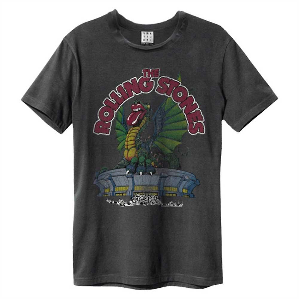 ROLLING STONES US 1972 AMPLIFIED XX LARGE VINTAGE CHARCOAL T SHIR