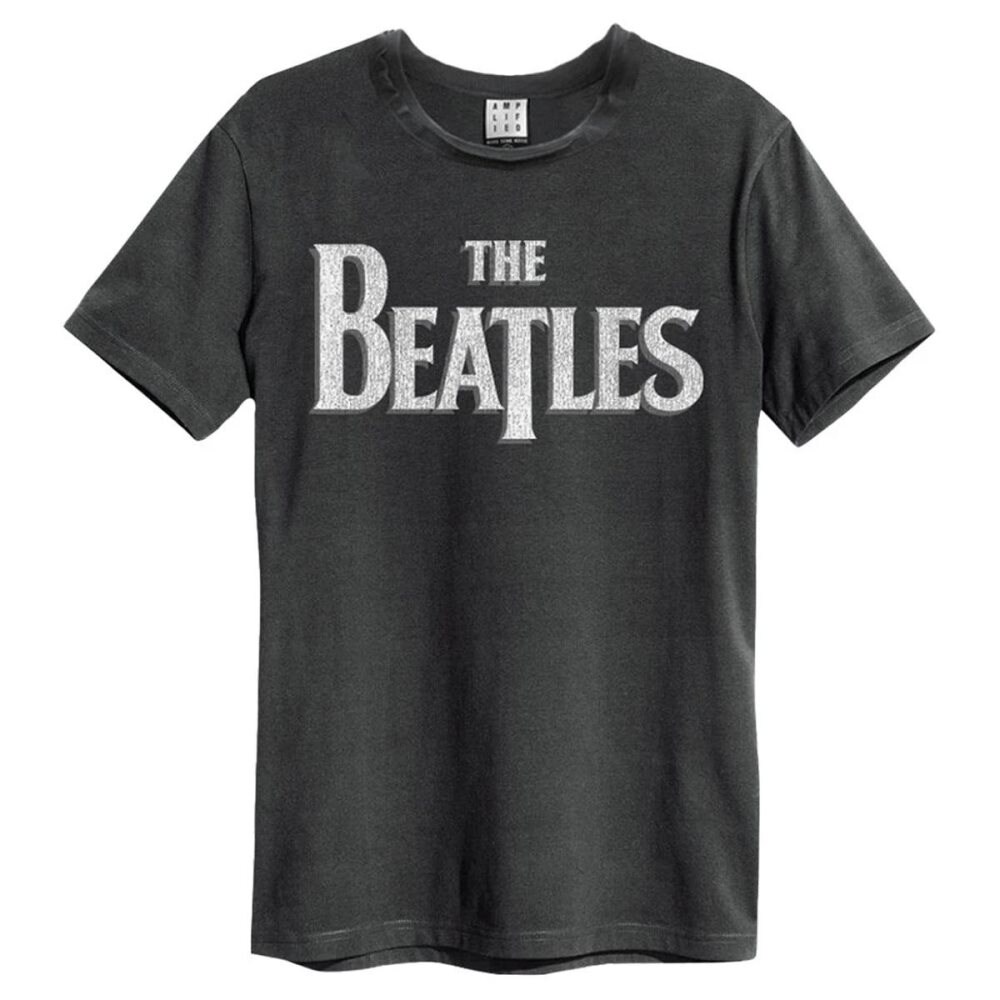 T SHIRT BEATLES LOGO AMPLIFIED ( LARGE VINTAGE CHARCOAL)
