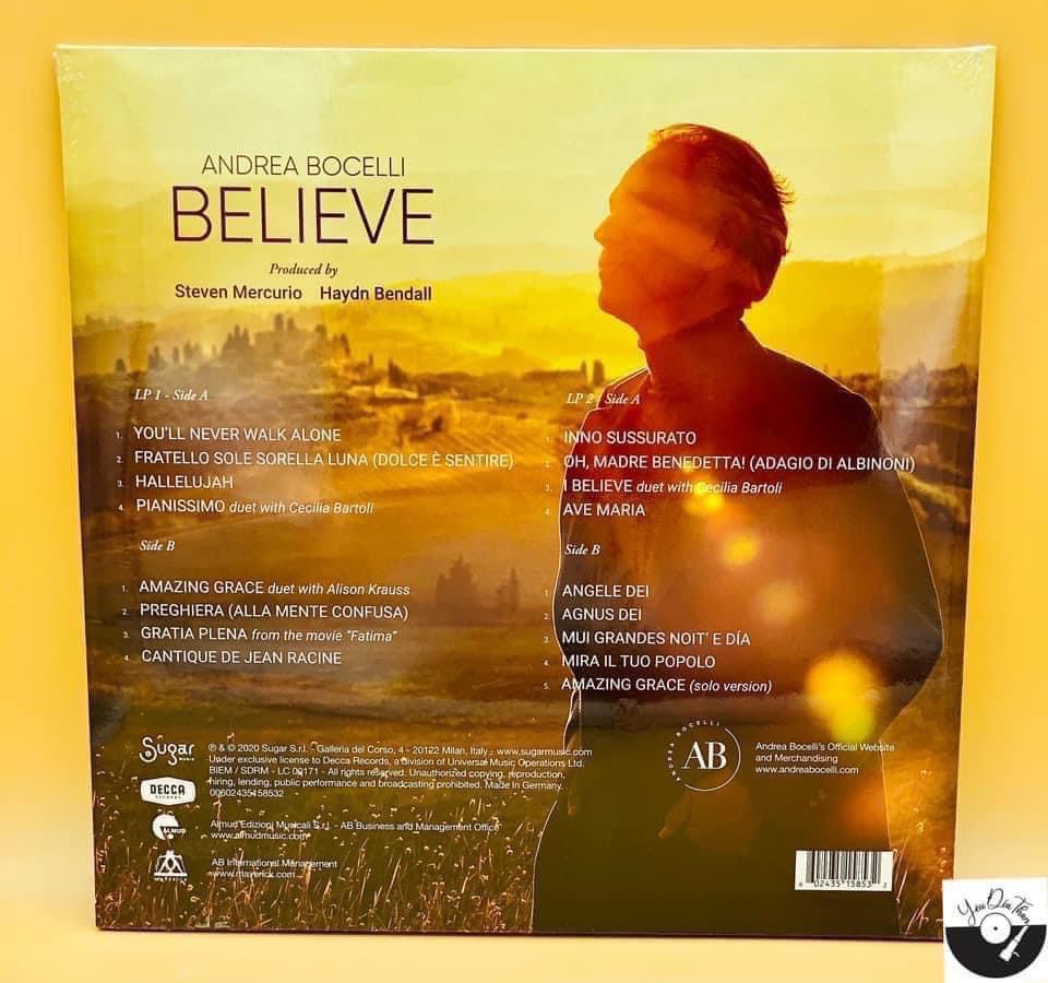 vinyl ANDREA BOCELLI - BELIEVE (2LP)