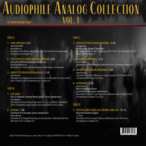 Audiophile Analog Collection Vol. 1 200g 45rpm 2LP