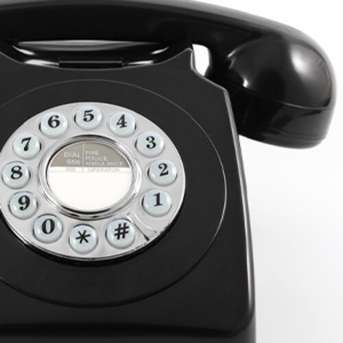 GPO Retro GPO746BLK 746 Desktop Push Button Telephone - Black (Large Item, Black)
