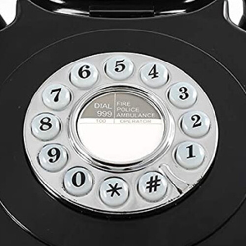 GPO Retro GPO746BLK 746 Desktop Push Button Telephone - Black (Large Item, Black)