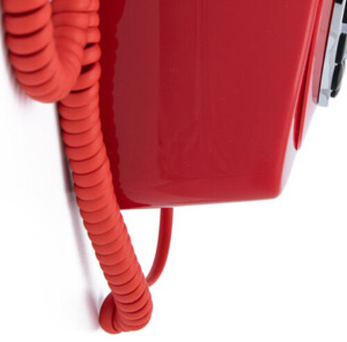 GPO Retro GPO746WRED 746 Wall Mount Push Button Telephone - Red (Large Item, Red)