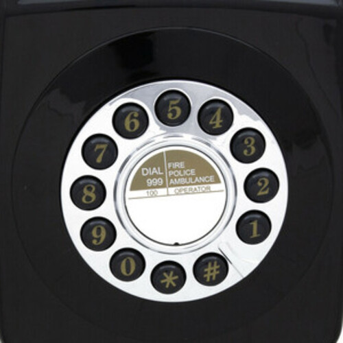 GPO Retro GPO746WBLK 746 Wall Mount Push Button Telephone - Black (Large Item, Black)
