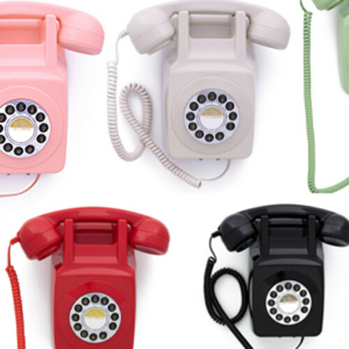 GPO Retro GPO746WBLK 746 Wall Mount Push Button Telephone - Black (Large Item, Black)