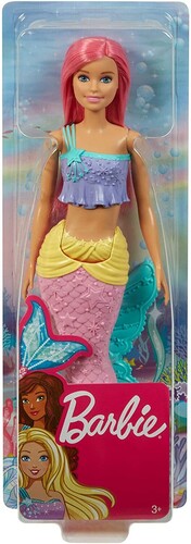 Mattel - Barbie Mermaid Doll with Pink Hair and Tail (Large Item, Toy, Doll)