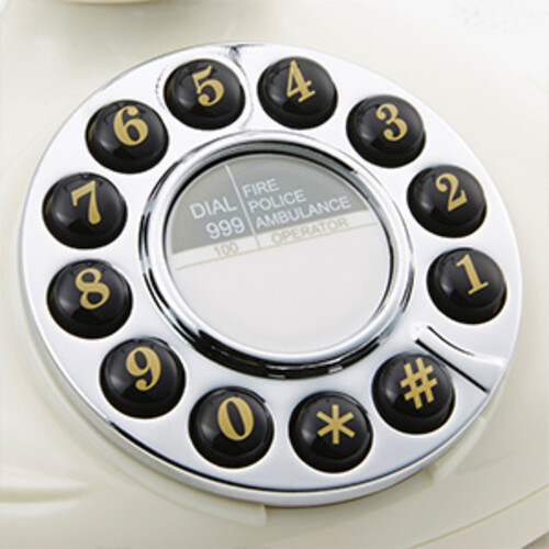 GPO Retro GPOOPLPBCR Opal Classic Desktop Push Button Telephone - Cream (Large Item, White)