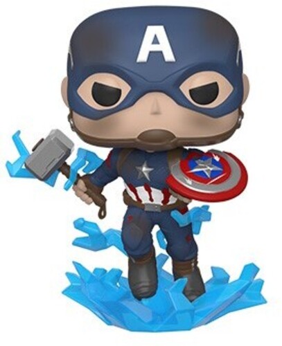 FUNKO POP! Marvel: Endgame - Captain America w/ Broken Shield & Mjolinir (Vinyl Figure)