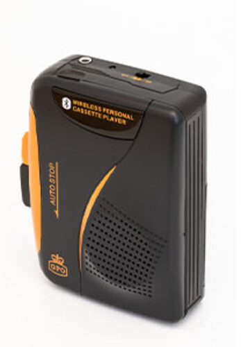 GPO Bluetooth Personal Cassette Player/Radio with Headphones (Large Item, Bluetooth, Black)