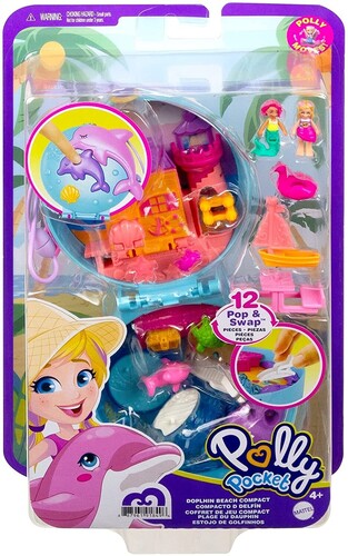 Mattel - Polly Pocket Big Pocket World Dolphin Beach (Large Item, Doll)