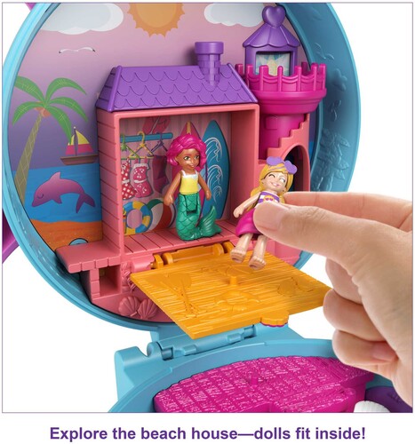 Mattel - Polly Pocket Big Pocket World Dolphin Beach (Large Item, Doll)