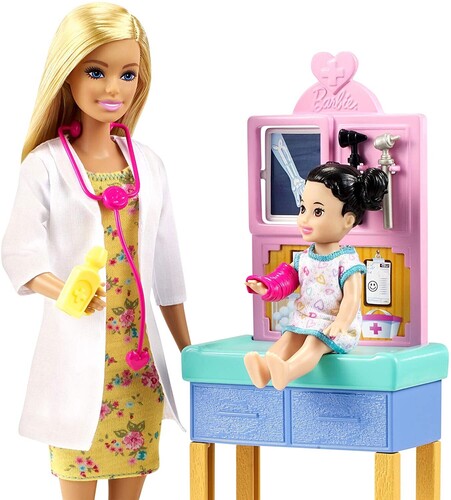 Mattel - Barbie Pediatrician Playset, Blonde (Large Item, Doll)