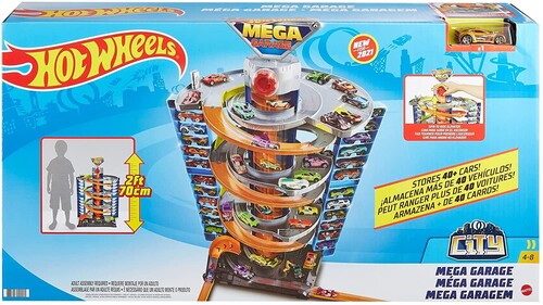 Mattel - Hot Wheels City 50 New Mega Garage (Large Item, Toy Car)