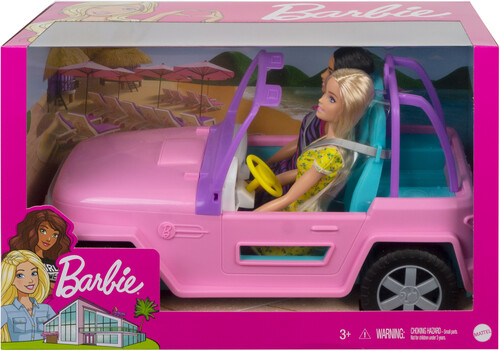 Mattel - Barbie and Friend Jeep (Large Item, Doll)