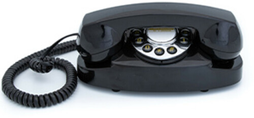 GPO Retro GPOAUDBK Audrey Bedside Push Button Telephone - Black (Large Item, Black)