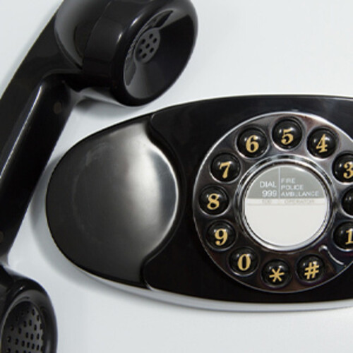 GPO Retro GPOAUDBK Audrey Bedside Push Button Telephone - Black (Large Item, Black)