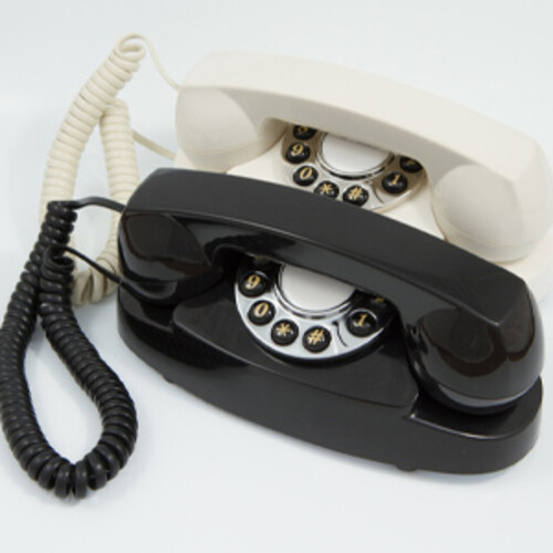 GPO Retro GPOAUDBK Audrey Bedside Push Button Telephone - Black (Large Item, Black)