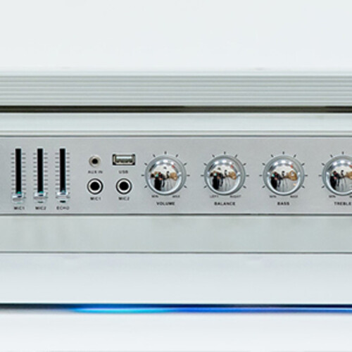 GPO Retro GPOMANSL Manhattan Boombox Stereo Bluetooth Speaker - Silver (Large Item, Bluetooth, Silver)