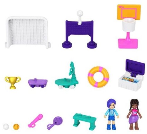 Mattel - Polly Pocket Big Pocket World Outdoor Sports Soccer Ball Compact (Large Item, Figure, Doll)