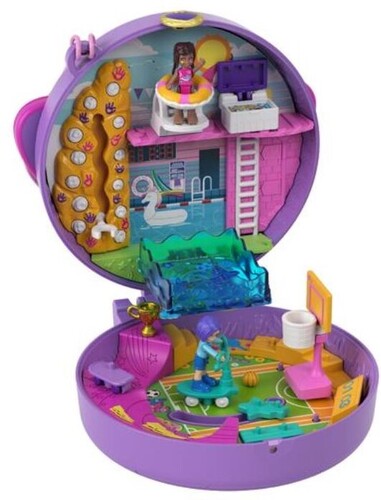 Mattel - Polly Pocket Big Pocket World Outdoor Sports Soccer Ball Compact (Large Item, Figure, Doll)
