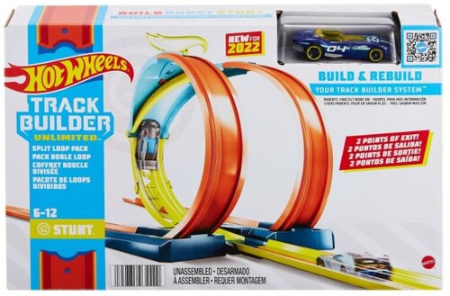 Mattel - Hot Wheels Track Builder Unlimited Split loop Pack (Large Item, Toy Car)