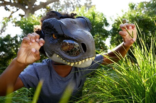 Mattel - Jurassic World Tyrannosaurus Rex Chomp 'N Roar Mask (Large Item, Action Figure)