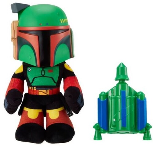 Mattel Collectible: Star Wars: The Book of Boba Fett: Rocket Launching Boba Fett Feature Plush (Large Item, Plush)