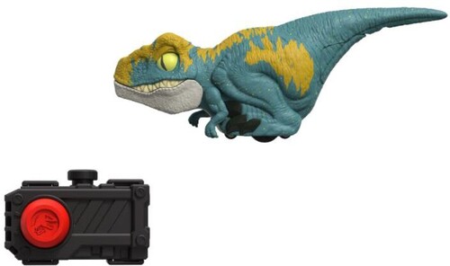 Mattel - Jurassic World Dominion Uncaged Click Tracker Velociraptor, Blue (Action Figure)