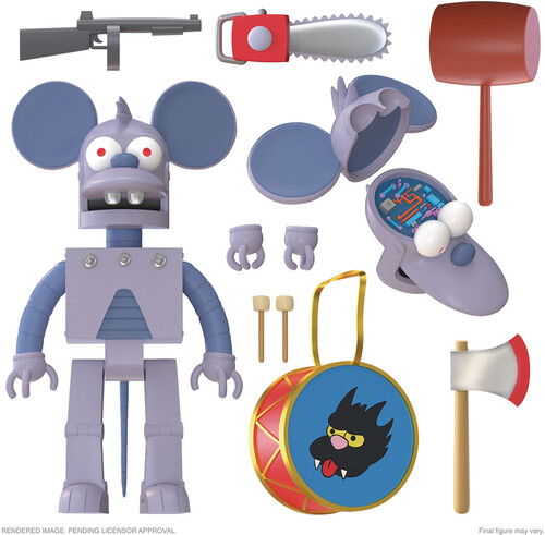 Super7 - The Simpsons ULTIMATES! Wave 1 - Robot Itchy (Large Item, Collectible, Figure, Action Figure)