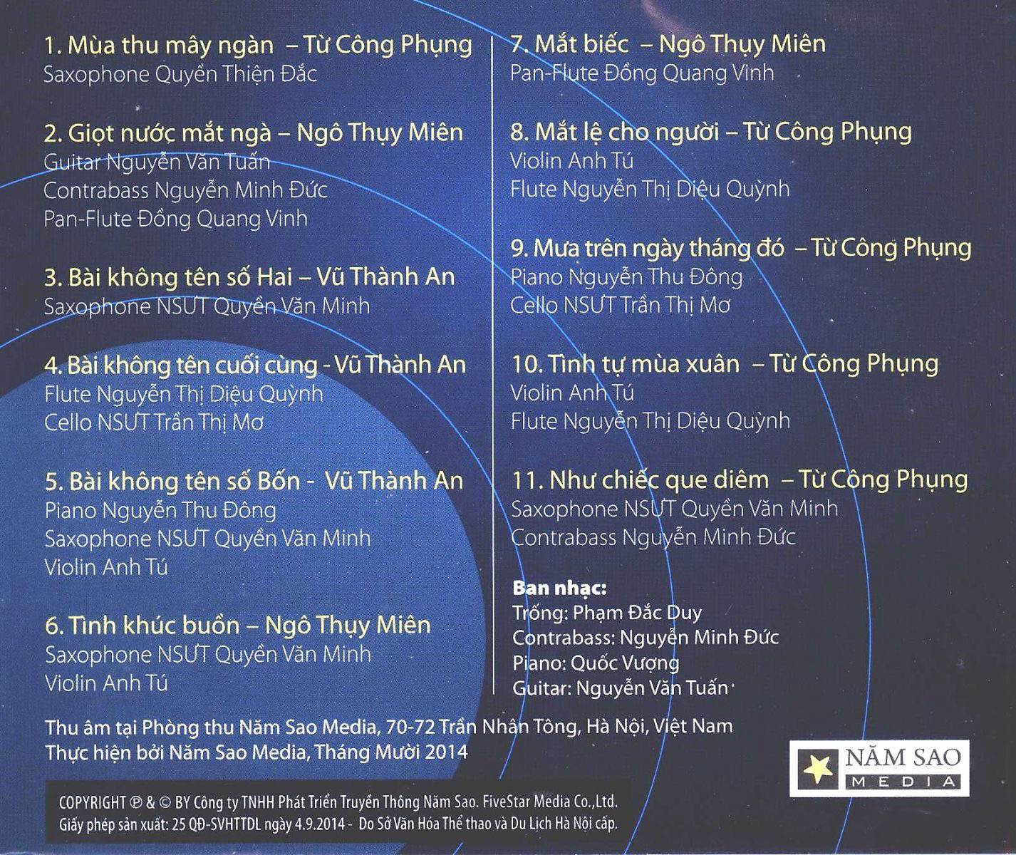 ĐĨA CD MÙA THU MÂY NGÀN